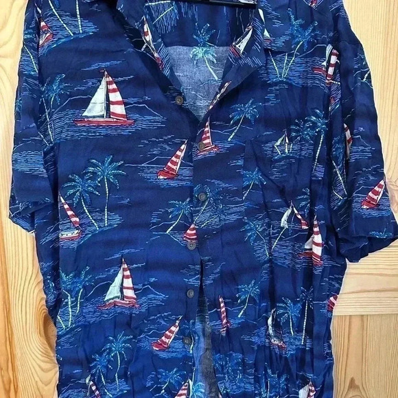 Men’s George button up Hawaiian shirt size 2XL - Picture 3 of 9